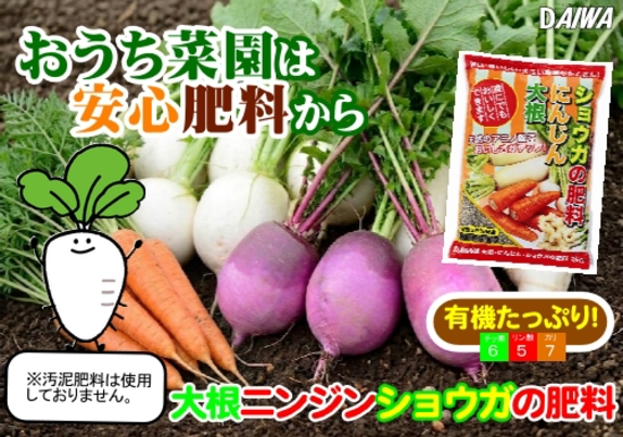 260909おうち菜園は安心肥料から　大根ニンジンショウガの肥料の肥料　POP.jpg